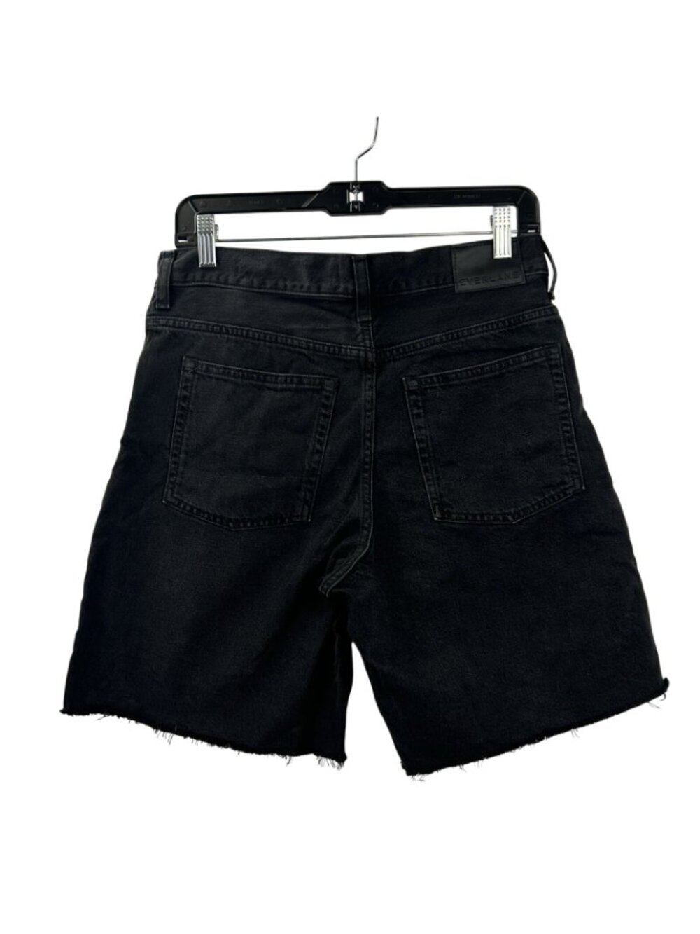 Everlane Woman's  The OG Baggy Denim Jean Short Women’s 26R Black High Rise 8” - Picture 4 of 12